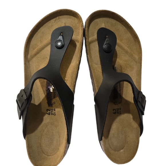 Birkenstock Gizeh Men's Black Buckle Sandals 9 - Picture 5 of 15